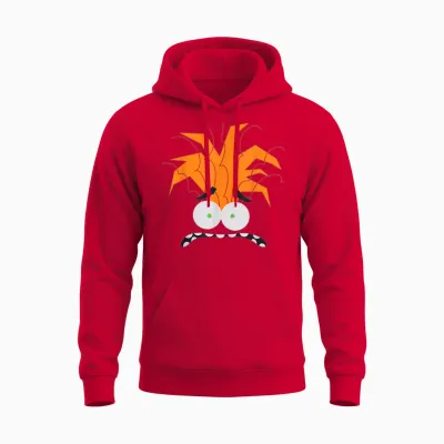 Disney and Pixar's Inside Out 2 Anxiety Costume Big Face Unisex Hoodie - Red