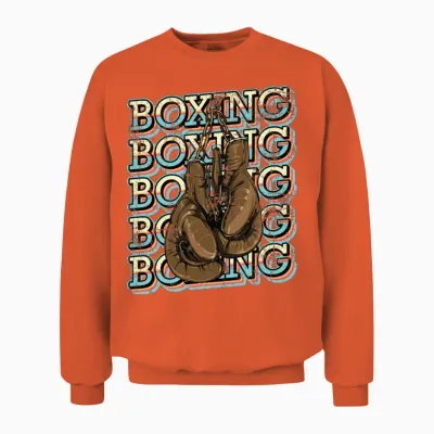 Boxing Gloves Retro Unisex Sweatshirt - Orange