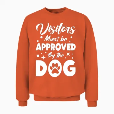 Visitors Approved by the Dog Dog Mom Dogfather Unisex Sweatshirt - Orange