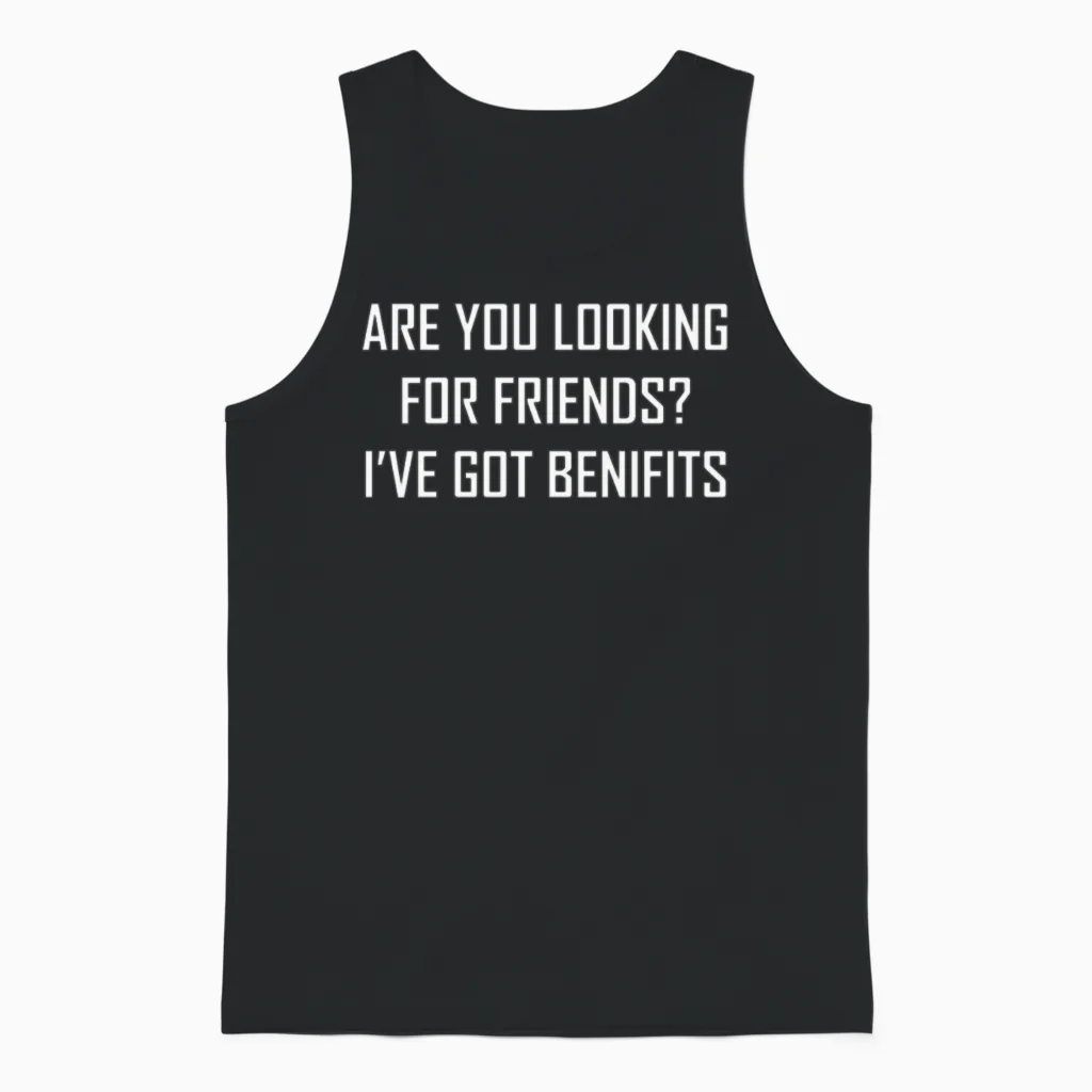 Friends with Benifit Funny Unisex Tank Top in Black