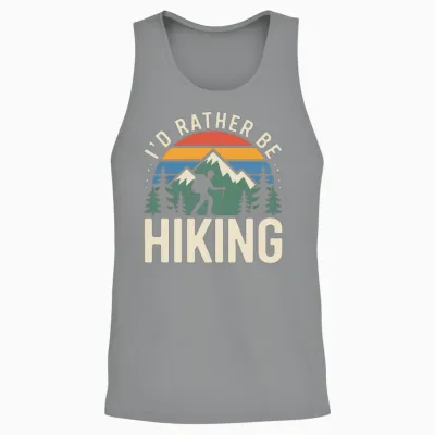 I'd Rather Be Hiking Lover Unisex Tank Top - Sport Grey
