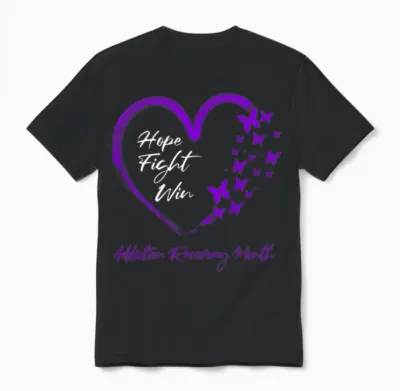 National Recovery Month Awareness Support Unisex T-Shirt - Black
