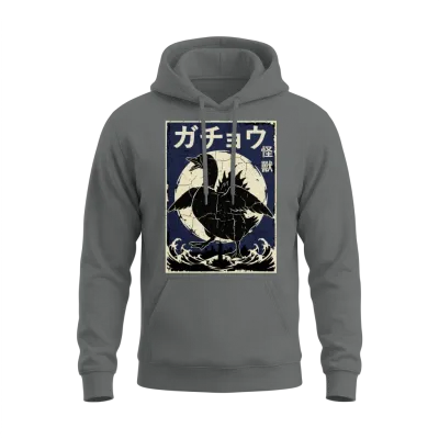 Funny Goose Japanese Kawaii Unisex Hoodie - Graphite Heather