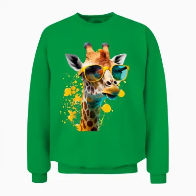 Giraffe Unisex Sweatshirt - Irish Green