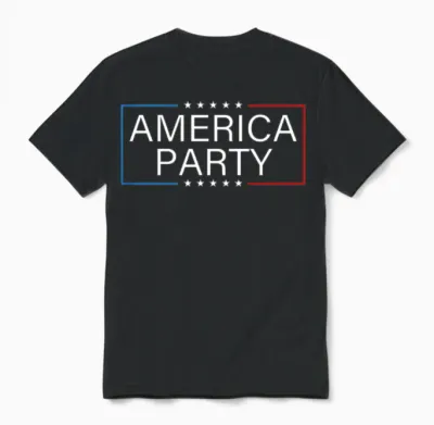 America Party 2025 New Political Party Unisex T-Shirt - Black