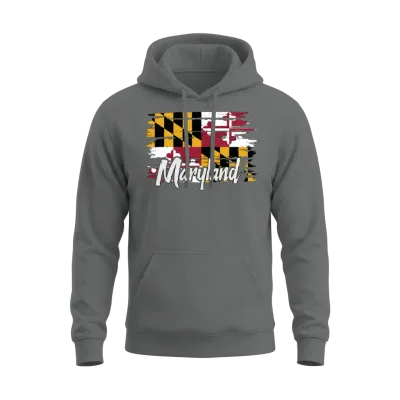 Maryland Flag Marylander Unisex Hoodie - Graphite Heather