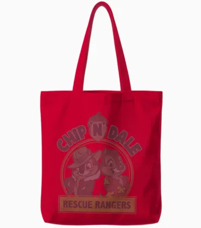 Disney Chip 'n' Dale Rescue Rangers Iconic Logo Tote Bags - Red