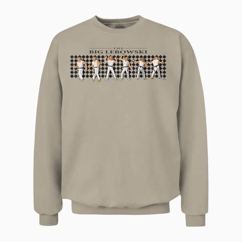 The Big Lebowski the Dude Checkerboard Dance Unisex Sweatshirt in Sand
