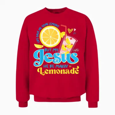 Life Gave Me Some Lemon but My Jesus He Be Makin' Lemonade Unisex Sweatshirt - Red