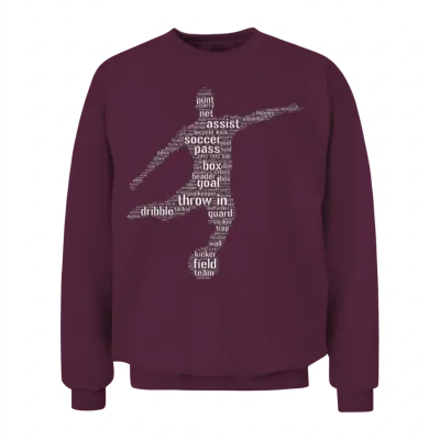 Soccer for Men and Boys Unisex Sweatshirt - Maroon
