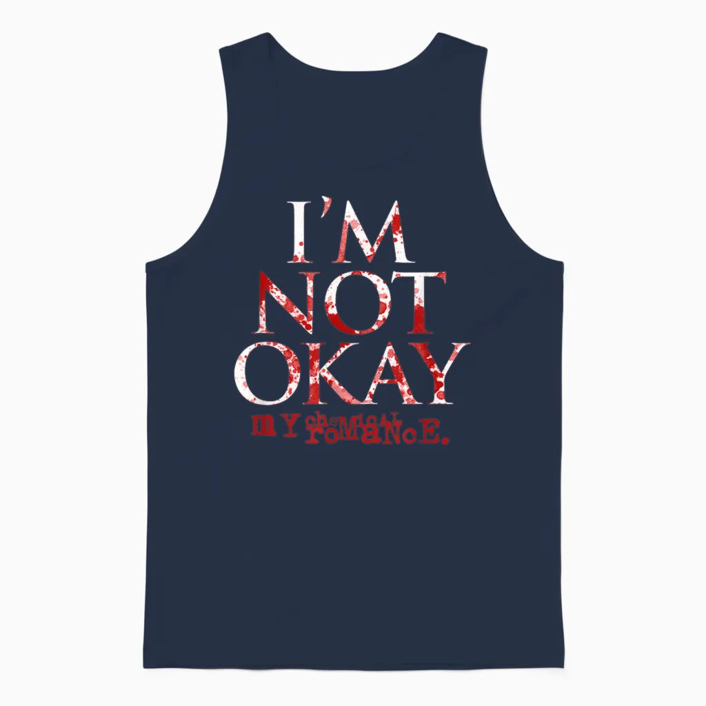 My Chemical Romance I'm Not Ok Unisex Tank Top in Navy