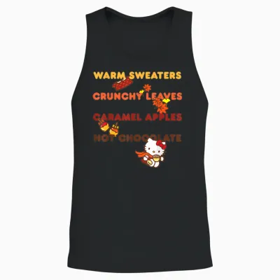 Hello Kitty Favorite Fall Things Unisex Tank Top - Black