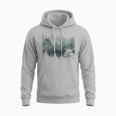 Night Nature Wildlife Trees Outdoor Forest T-Shirt Small Unisex Hoodie - Ash