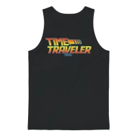 Back to the Future Time Traveler Unisex Tank Top - Black – 1