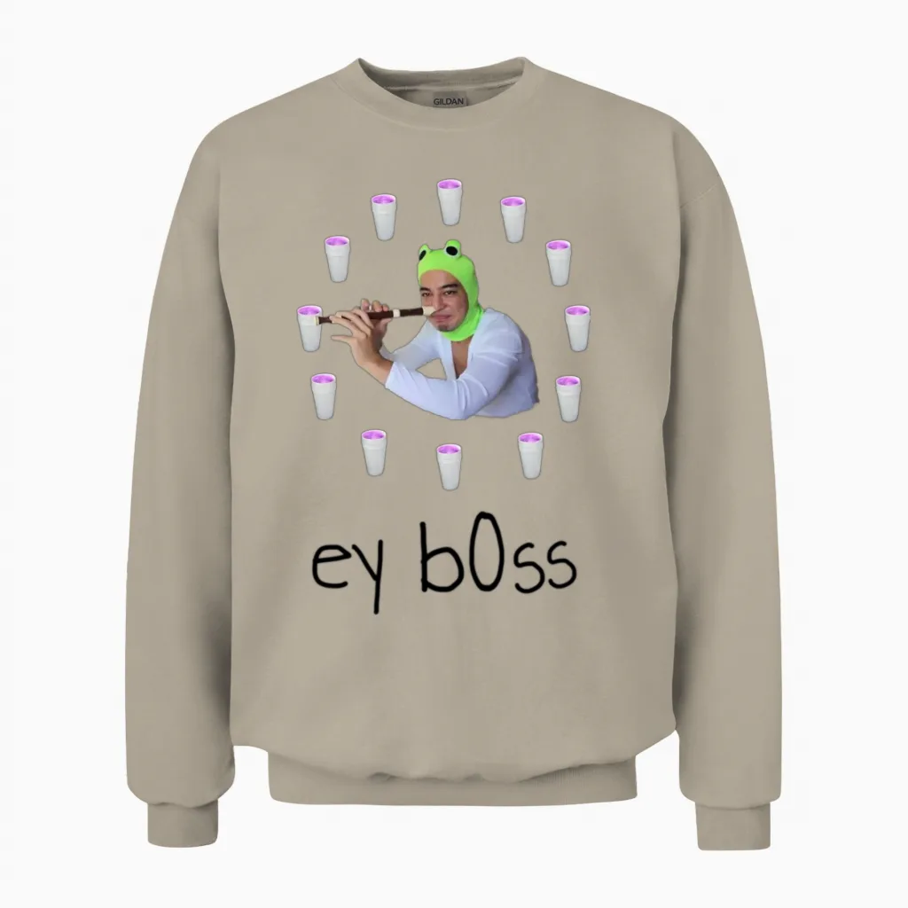 Filthy Frank Ey Boss Unisex Sweatshirt in Sand