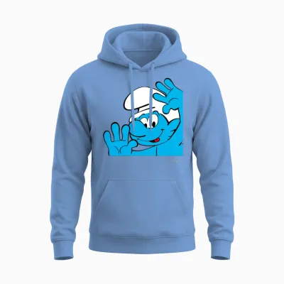 The Smurfs Gift Jokey Smurf Unisex Hoodie - Carolina Blue
