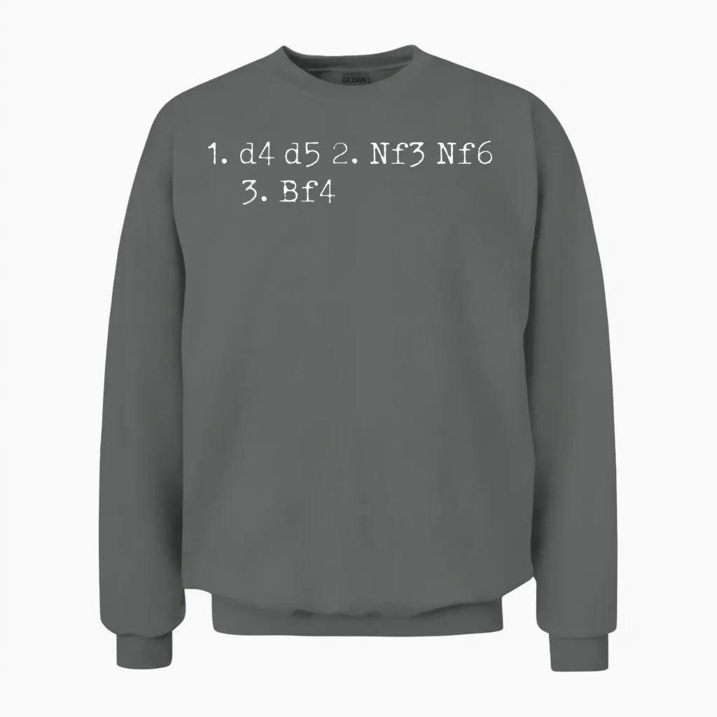London System Eröffnung Schachzug Notation Schach Unisex Sweatshirt in Graphite Heather