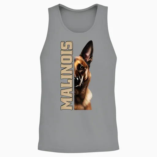 Malinois Dog Owner Love Belgian Malinois T-Shirt, Black, S Unisex Tank Top - Sport Grey