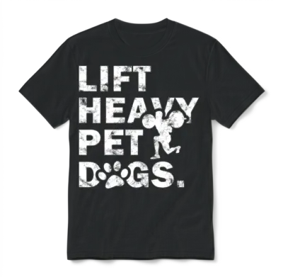 Lift Heavy Pet Dogs - Dog Commands Unisex T-Shirt - Black