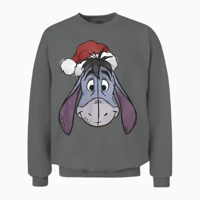 Disney Winnie the Pooh Christmas Eeyore Santa Unisex Sweatshirt - Graphite Heather