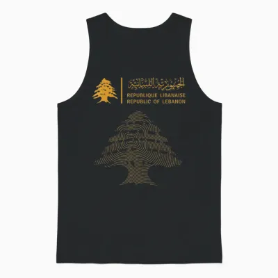 Libanon, Libanon-Flagge, Libanon-Flagge. Unisex Tank Top - Black