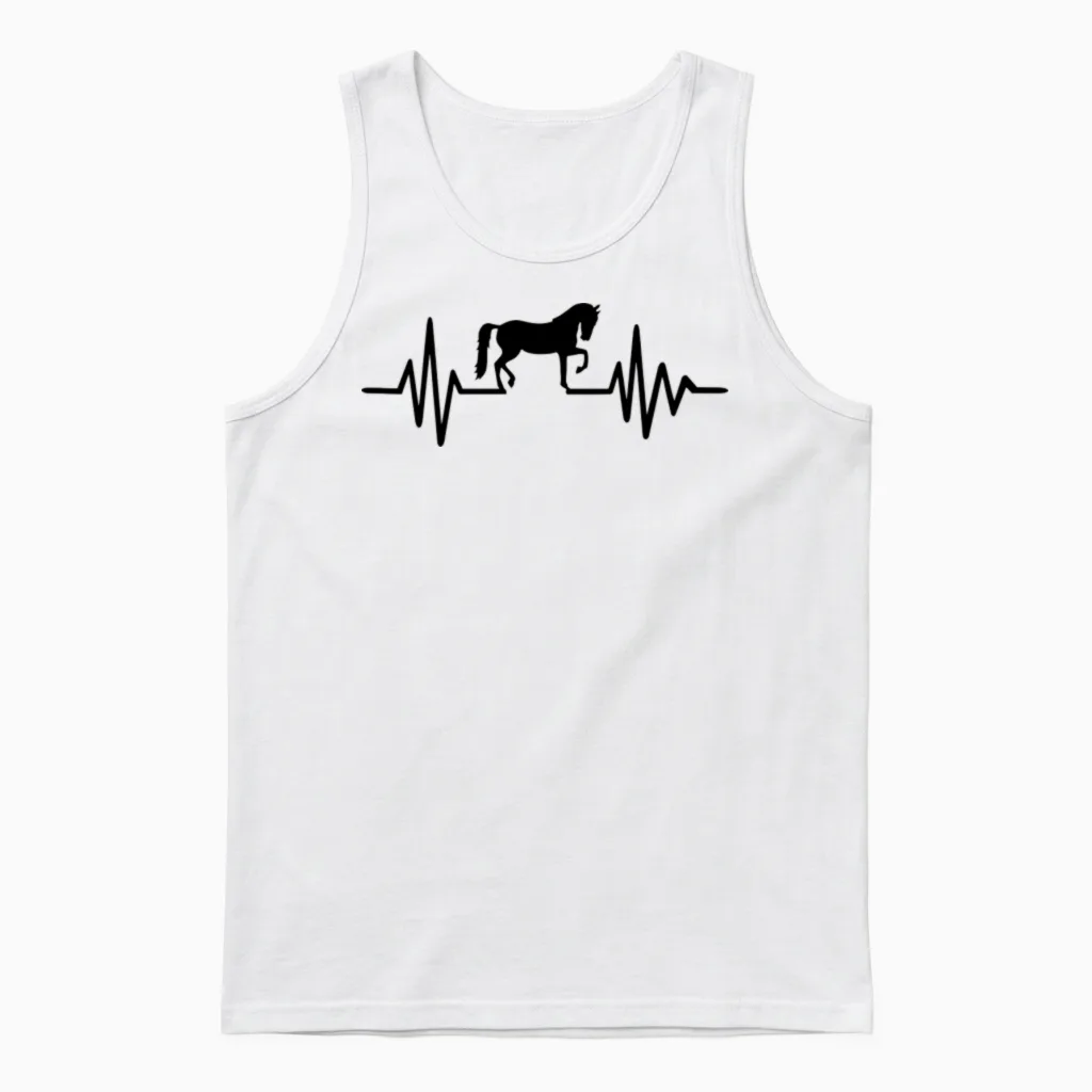 Horse Lovers Unisex Tank Top in White