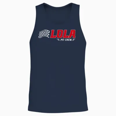 Lola Pit Crew Race Car Anniversaire Famille Assorti Unisex Tank Top - Navy