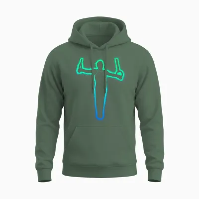 Gymnastics Rings for Kids Boys Gymnast Unisex Hoodie - Military Green