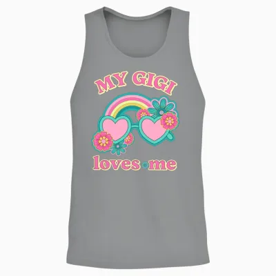 Gigi Loves Me Retro Unisex Tank Top - Sport Grey