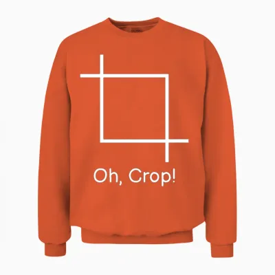 Funny Pun Joke Oh Crop Unisex Sweatshirt - Orange