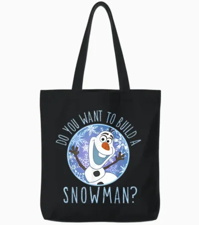 Disney Frozen Olaf Do You Want to Build a Snowman Tote Bags - Black