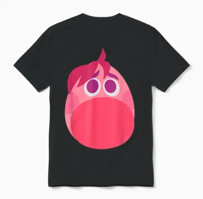 Disney Pixar Inside Out 2 Embarrassment Big Head Logo Unisex T-Shirt - Black