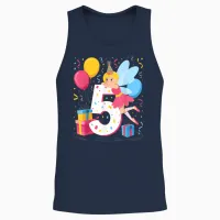 Fee 5. Geburtstag Für Jungen Mädchen 5 Jahre Alt Fünfte Fee Unisex Tank Top in Navy - 2