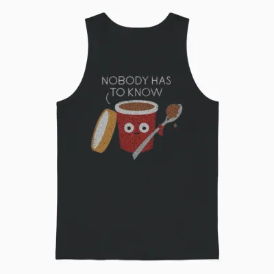 Food Funny Unisex Tank Top - Black