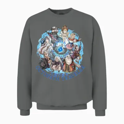 Octopath Traveler: Cotc - 5.5th Anniversary Unisex Sweatshirt - Graphite Heather