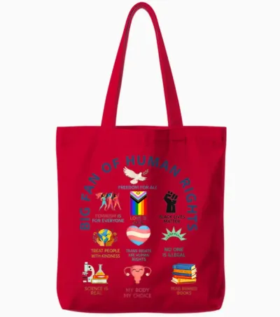 Großer Fan Der Menschenrechte | Freiheit Für Alle Gleichheit Design Tote Bags - Red