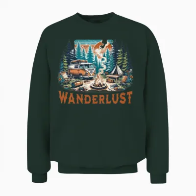 'wanderlust' Nature Adventure Gd Unisex Sweatshirt - Forest