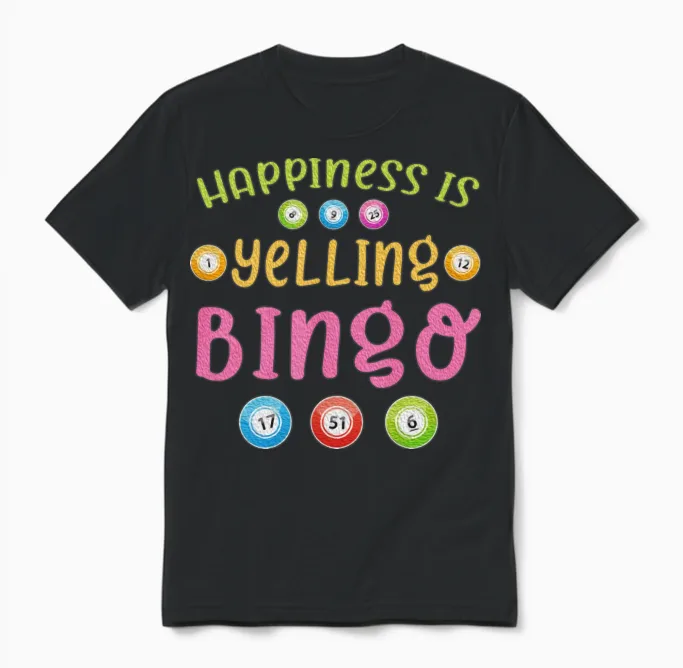Funny Quote of Bingo - Memes & Humor Unisex T-Shirt in Black