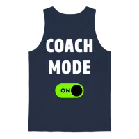 Coach Mode on Funny Coach Gift Sport Unisex Tank Top - Navy – 1