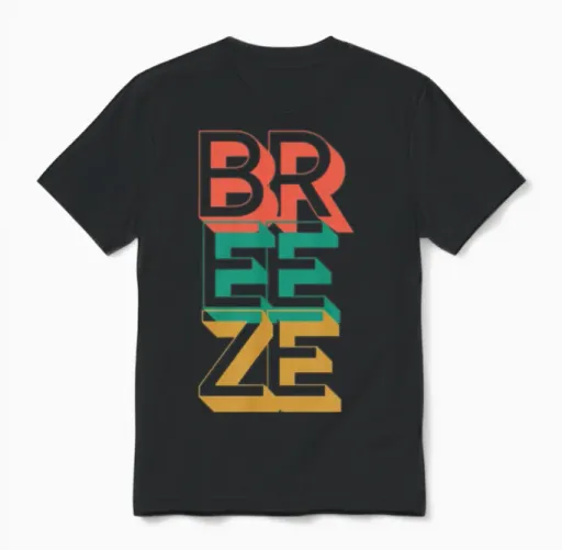 Retro Breeze Unisex T-Shirt in Black