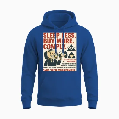 Satirical Surveillance Protest Design Unisex Hoodie - Royal