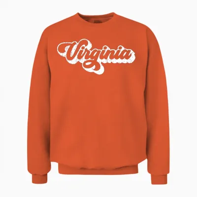 Virginia Retro State Unisex Sweatshirt - Orange