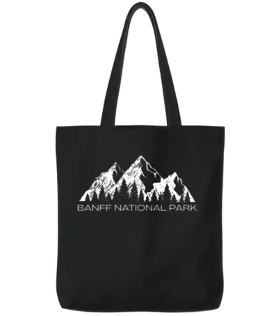 Banff National Park Canada Banff Canadian Souvenir Tote Bags - Black