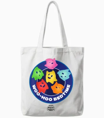 The Super Mario Galaxy Movie Lumas Woo-Hoo Bedtime Tote Bags - White