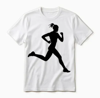 Girl Running Runner Training Unisex T-Shirt - White