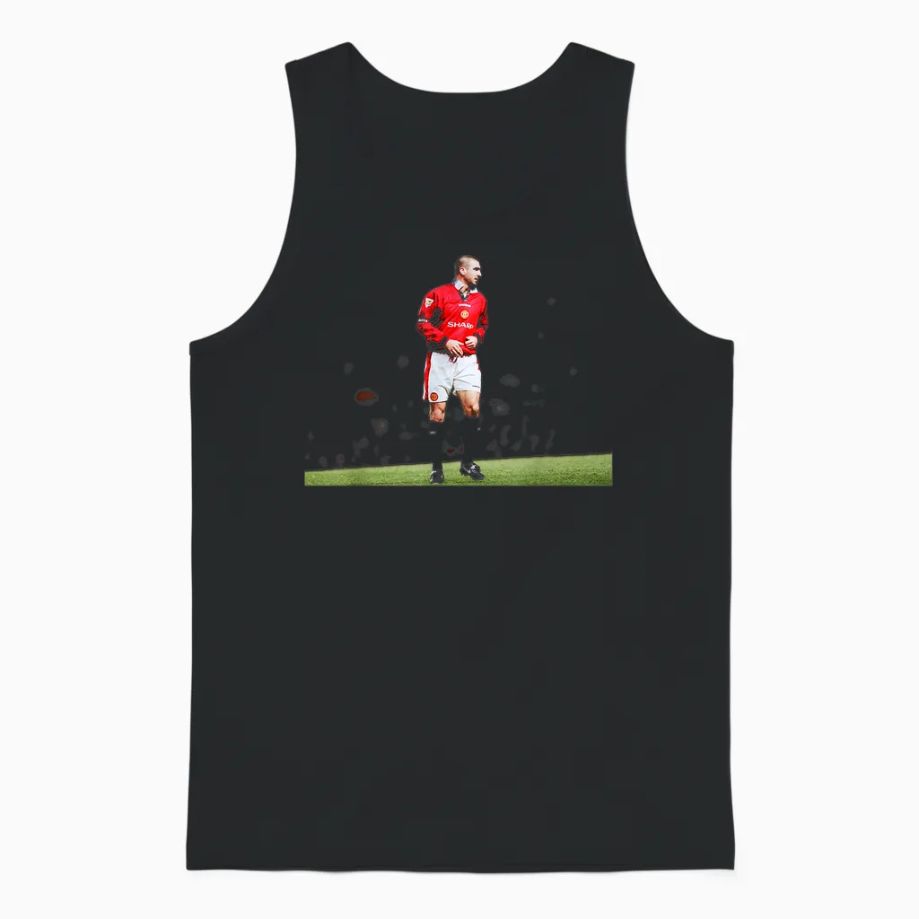 Coupe Du Monde De Football De Man Utd Franc Eric Cantona 1996 Unisex Tank Top in Black