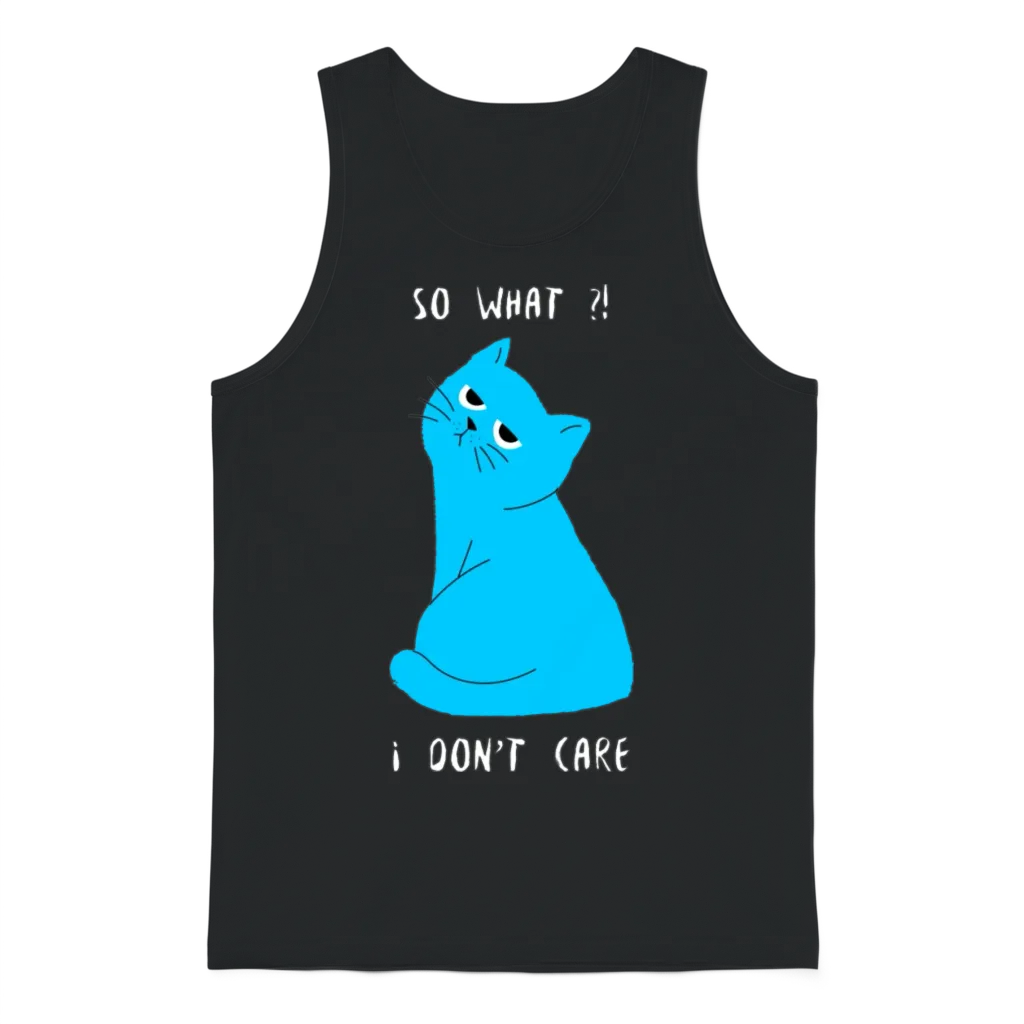 Funny Cool Cat โ Lovers Gift Unisex Tank Top - Black