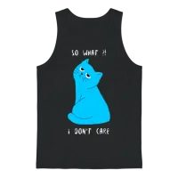 Funny Cool Cat — Lovers Gift Unisex Tank Top - Black – 1