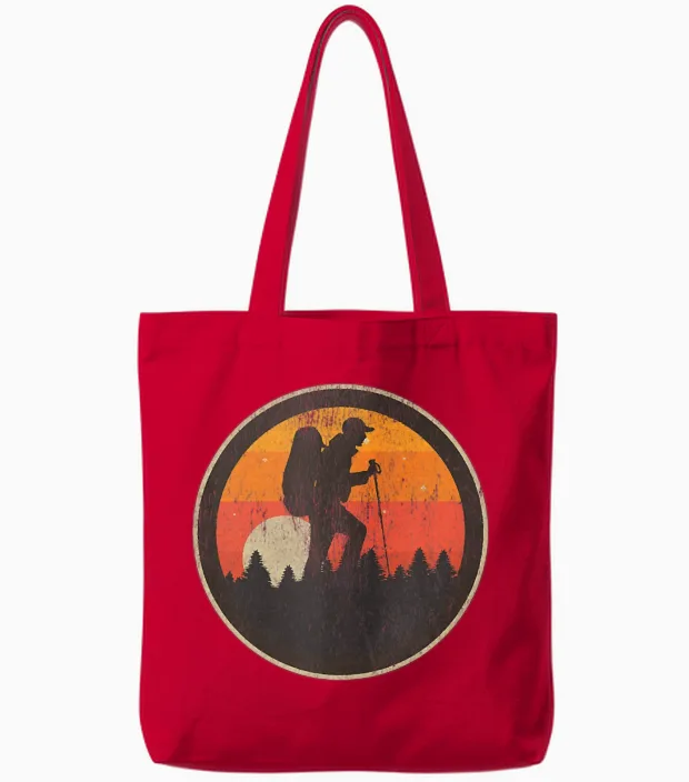 Camping Hiking Backpacking Outdoor Wilderness Tote Bags in Red