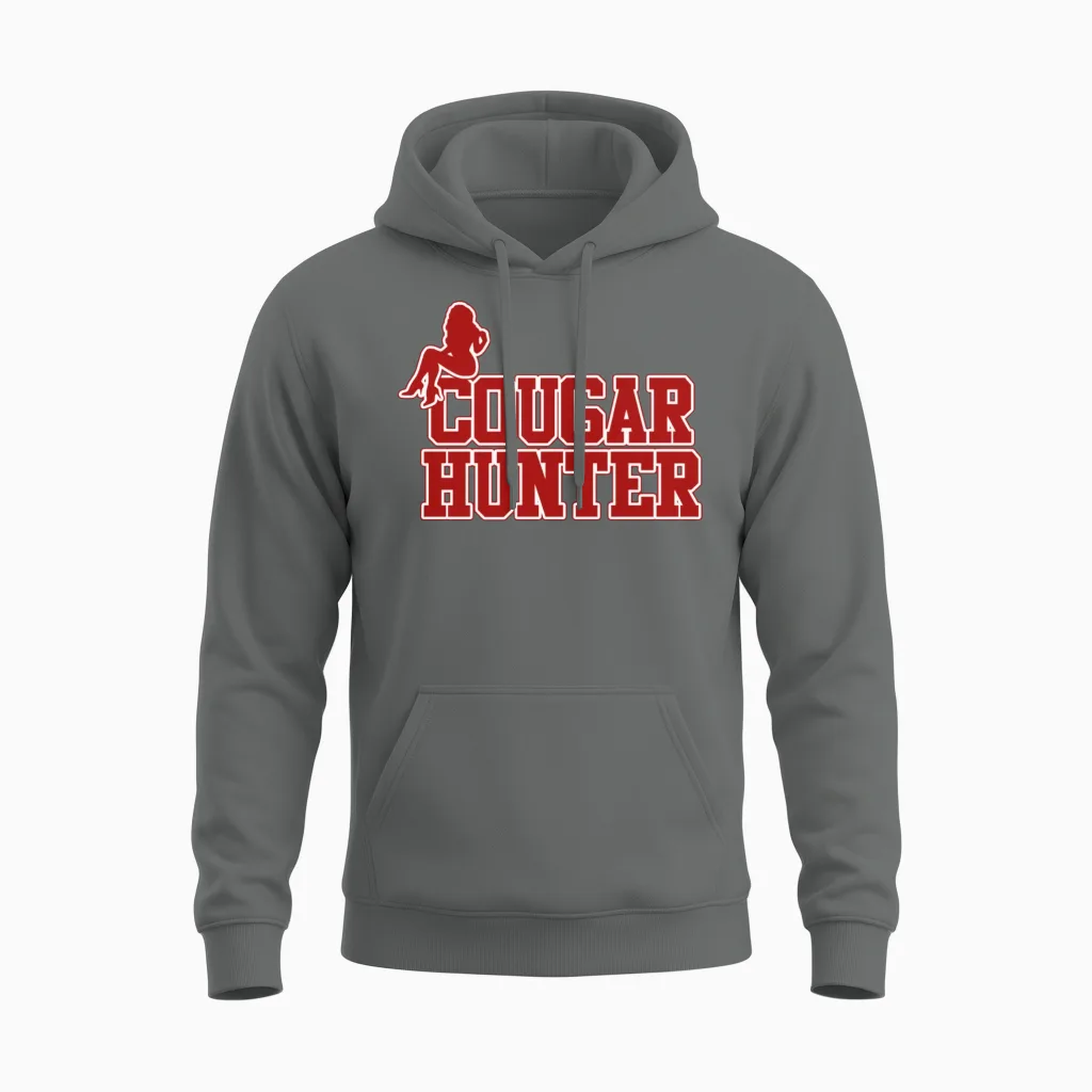Cougar Hunter Hunting Unisex Hoodie in Graphite Heather